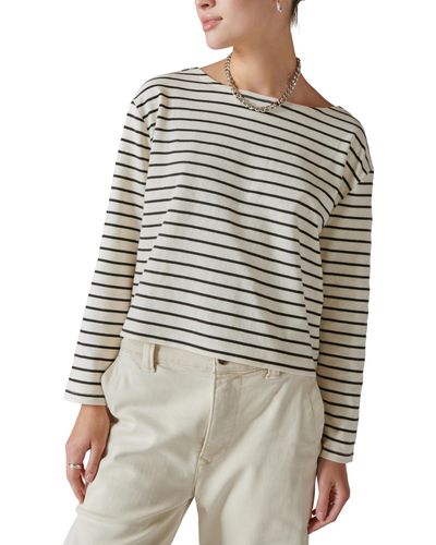 Lucky Brand Breton Striped Cotton Long-sleeve T-shirt - Multicolor