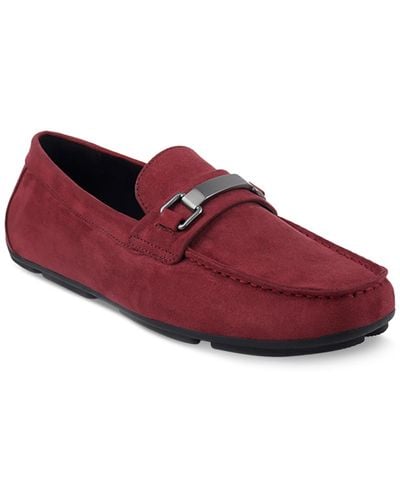 Alfani Egan Hardware Driving Loafers, Created For Macy's - Red