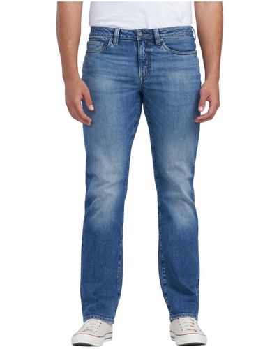 Buffalo David Bitton Buffalo Relaxed Straight Driven Crinkled And Sanded Jeans - Blue