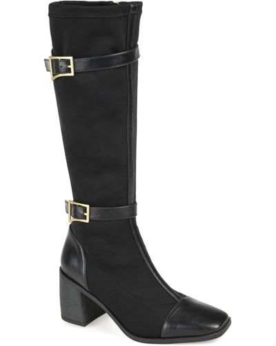 Journee Collection Gaibree Wide Calf Boots - Black
