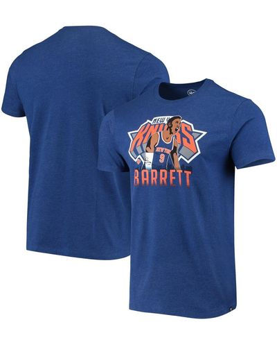 '47 Rj Barrett Heathered New York Knicks Player Graphic T-shirt - Blue