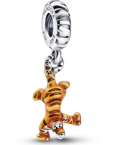 PANDORA Sterling Silver Disney Winnie The Pooh tigger Dangle Charm - Metallic