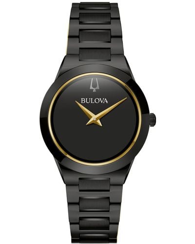 Bulova Modern Millennia -tone Stainless Steel Bracelet Watch 32mm - Black