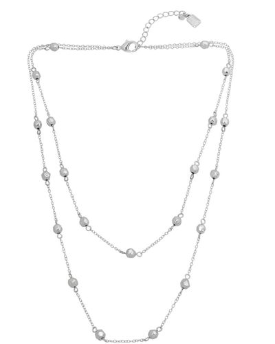 Robert Lee Morris Beaded Layered Necklace - White