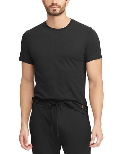 Polo Ralph Lauren Big And Tall Crewneck Undershirts - Black