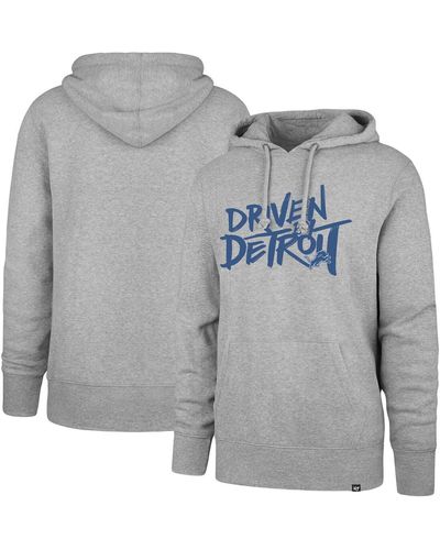 '47 Detroit Lions Driven By Detroit Pullover Hoodie - Gray