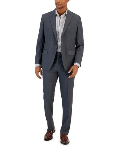 Van Heusen Flex Plain Slim Fit Suits - Blue