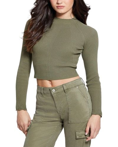 Guess Marie Open-back Sweater - Green