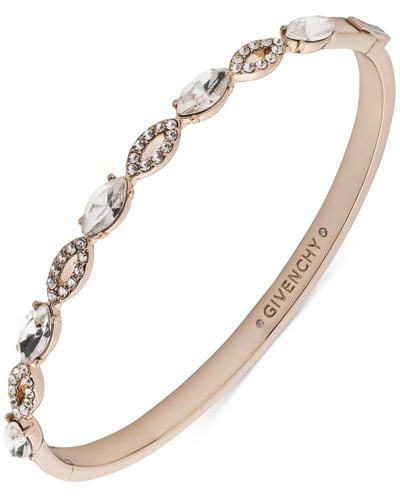 Givenchy Pave & Marquise Crystal Bangle Bracelet - Metallic