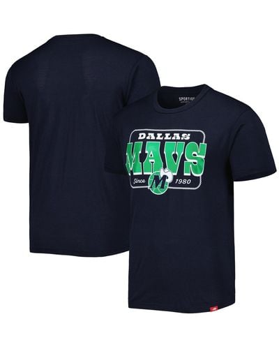 Sportiqe And Dallas Mavericks Comfy Tri-blend T-shirt - Blue