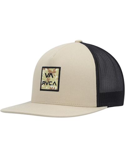 RVCA Va All The Way Print Trucker Snapback Hat - Green