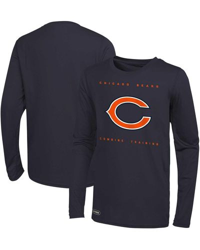 Outerstuff Chicago Bears Side Drill Long Sleeve T-shirt - Blue