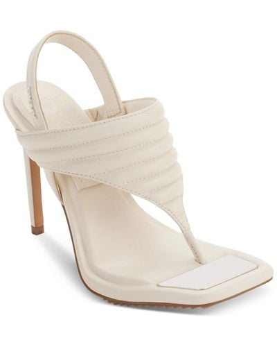 DKNY Ranae Square-toe Slingback Dress Sandals - White