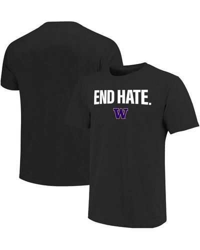 Image One Washington Huskies End Hate T-shirt - Black