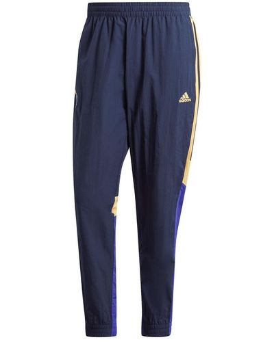 adidas Navy Real Madrid 2023/24 Urban Purist Woven Track Pants - Blue
