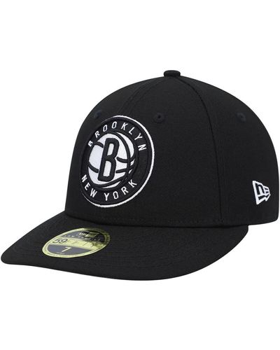KTZ Brooklyn Nets Team Low Profile 59fifty Fitted Hat - Black