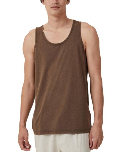 Cotton On Relaxed Fit Tank Top - Brown
