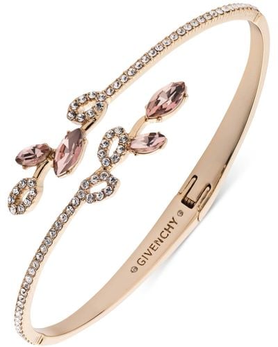 Givenchy Pave & Color Crystal Bypass Bangle Bracelet - Metallic