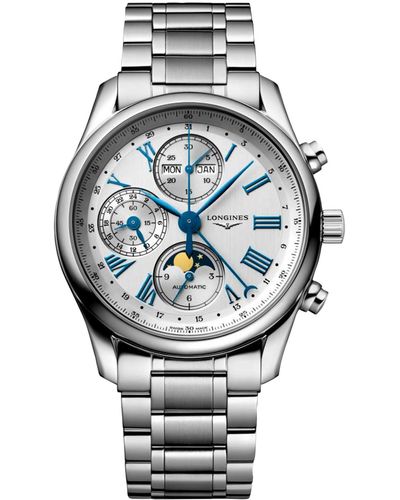 Longines Swiss Automatic Chronograph Master Bracelet Watch 40mm - Gray