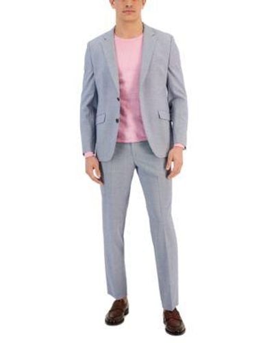 HUGO By Boss Modern Fit Houndstooth Suit - Blue