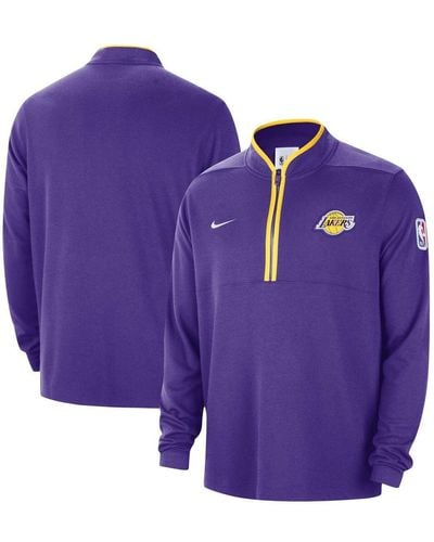 Nike Los Angeles Lakers Authentic Performance Half-zip Jacket - Purple