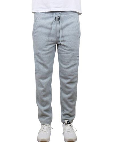 Galaxy By Harvic Classic Open Bottom Fleece Sweatpants - Gray