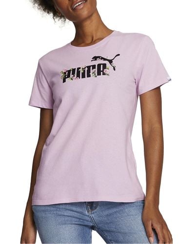 PUMA Rose Garden Cotton Graphic T-shirt - Purple
