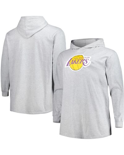 Fanatics Los Angeles Lakers Big And Tall Pullover Hoodie - Gray