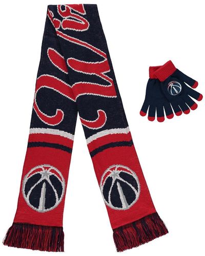 FOCO And Washington Wizards Gloves And Scarf Set - White