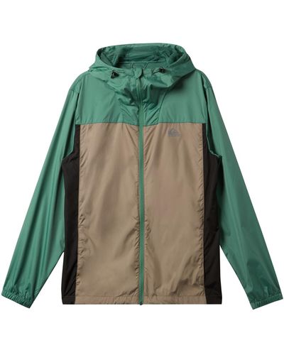 Quiksilver Overcast Windbreaker Long Sleeve Jacket - Green