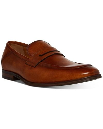 Steve Madden Axionn Leather Penny Loafer - Brown