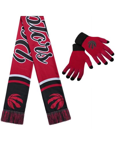 FOCO Toronto Raptors Glove And Scarf Set - Red