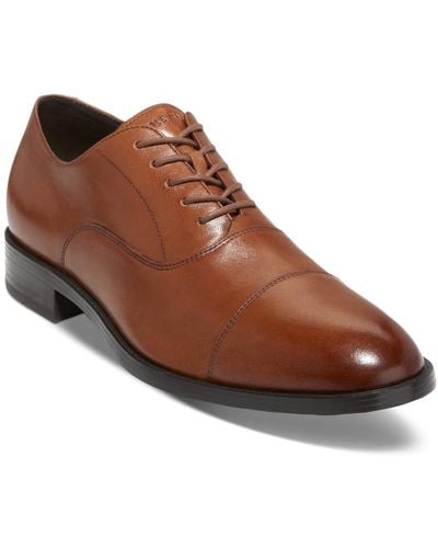 Cole Haan Hawthorne Lace-up Cap-toe Oxford Dress Shoes - Brown