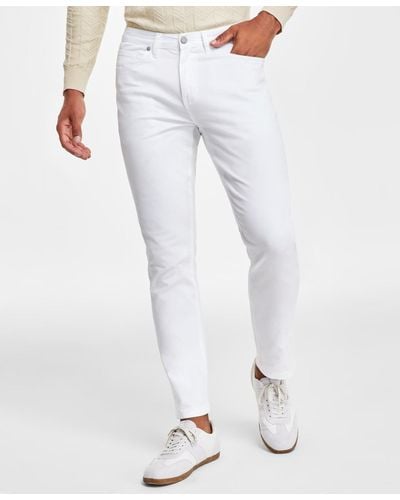 Alfani Five-pocket Straight-fit Twill Pants - White