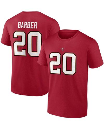 Fanatics Ronde Barber Tampa Bay Buccaneers Reti Player Icon Name And Number T-shirt - Red