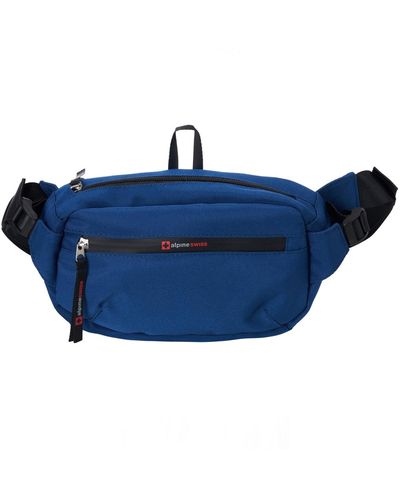 Alpine Swiss Fanny Pack Adjustable Waist Bag Sling Crossbody Chest Pack Bum Bag - Blue