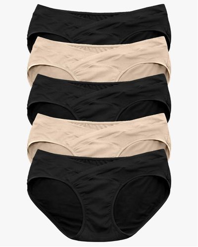 Kindred Bravely Maternity Under-the-bump Bikini Underwear (5-pack) - Black