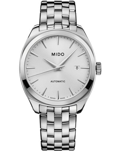 MIDO Swiss Automatic Belluna Royal Stainless Steel Bracelet Watch 41mm - Gray