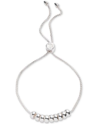 Lauren by Ralph Lauren Rondelle Slider Adjustable Bracelet - White