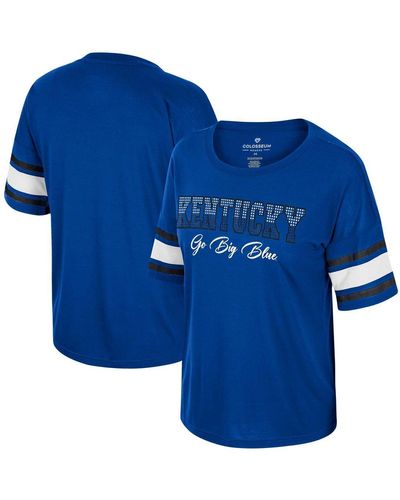 Colosseum Athletics Kentucky Wildcats I'm Gliding Here Rhinestone T-shirt - Blue