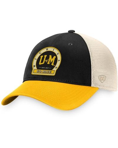 Top Of The World Michigan Wolverines Refined Trucker Adjustable Hat - Yellow