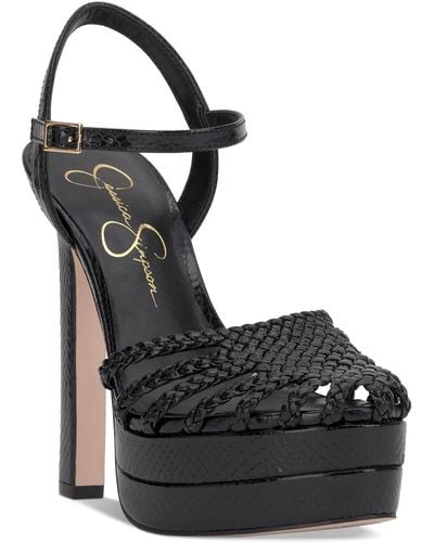 Jessica Simpson Inaia High Heel Platform Sandals - Black