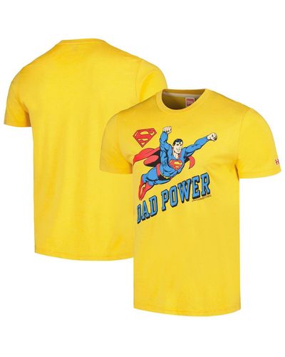Homage Superman Dad Power Tri-blend T-shirt - Yellow