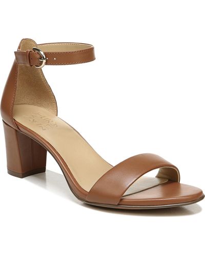 Naturalizer Vera Ankle Strap Dress Sandals - Brown