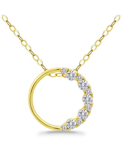 Giani Bernini Cubic Zirconia Circle Pendant Necklace - Metallic