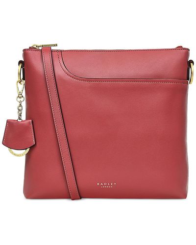 Radley Pockets 2.0 Medium Leather Ziptop Crossbody Bag - Red