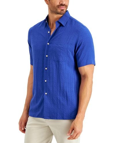 Club Room Textured Shirt - Blue