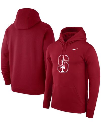 Nike Stanford Logo Club Pullover Hoodie - Red