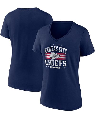 Fanatics Kansas City Chiefs Americana V-neck T-shirt - Blue