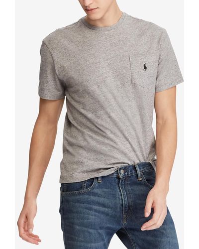 Polo Ralph Lauren Classic Fit Crew Neck Pocket T-shirt - Gray